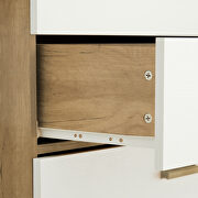 Drawer storge cabinet with solid wood handles in white by La Spezia additional picture 4