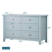Drawer storge cabinet lockers retro shellshaped handle in blue by La Spezia additional picture 3