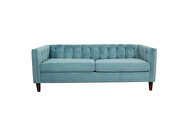 Luxury green velvet fabric three seater sofa by La Spezia additional picture 2