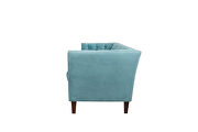 Luxury green velvet fabric three seater sofa additional photo 3 of 10