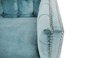 Luxury green velvet fabric three seater sofa by La Spezia additional picture 8