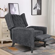 Chairone house arm pushing gray fabric recliner chair by La Spezia additional picture 8