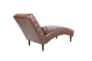 Brown luxury pu modern chaise lounge additional photo 2 of 6