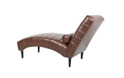 Brown luxury pu modern chaise lounge additional photo 5 of 6
