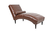 Brown luxury pu modern chaise lounge by La Spezia additional picture 6