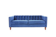 Luxury blue velvet fabric three seater sofa by La Spezia additional picture 4