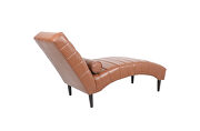 Brown luxury pu modern chaise lounge additional photo 2 of 9