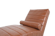 Brown luxury pu modern chaise lounge by La Spezia additional picture 7