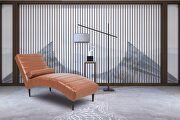 Brown luxury pu modern chaise lounge by La Spezia additional picture 10