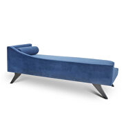 Blue fabric right square arm reclining chaise lounge by La Spezia additional picture 4