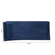 Blue fabric right square arm reclining chaise lounge by La Spezia additional picture 5
