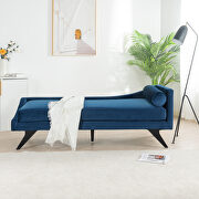 Blue fabric right square arm reclining chaise lounge by La Spezia additional picture 10