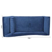 Blue fabric gorgeous wave back design chaise lounge by La Spezia additional picture 2