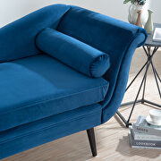 Blue fabric gorgeous wave back design chaise lounge by La Spezia additional picture 11