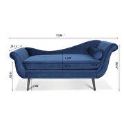 Blue fabric gorgeous wave back design chaise lounge by La Spezia additional picture 6
