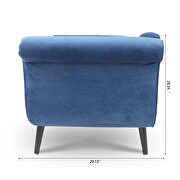Blue fabric gorgeous wave back design chaise lounge by La Spezia additional picture 7