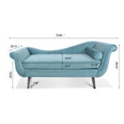 Green fabric gorgeous wave back design chaise lounge by La Spezia additional picture 2