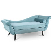Green fabric gorgeous wave back design chaise lounge by La Spezia additional picture 3