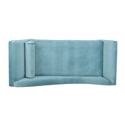 Green fabric gorgeous wave back design chaise lounge by La Spezia additional picture 6