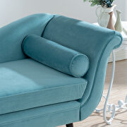 Green fabric gorgeous wave back design chaise lounge by La Spezia additional picture 8