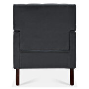 Black pu upholstery metallic nail head trim wide armchair by La Spezia additional picture 7