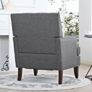 Gray fabric upholstery traditional style wide armchair by La Spezia additional picture 2