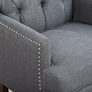 Gray fabric upholstery traditional style wide armchair by La Spezia additional picture 11
