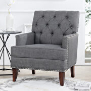 Gray fabric upholstery traditional style wide armchair by La Spezia additional picture 4