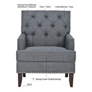 Gray fabric upholstery traditional style wide armchair by La Spezia additional picture 5