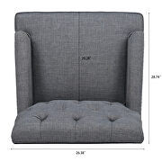 Gray fabric upholstery traditional style wide armchair by La Spezia additional picture 7