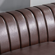Dark brown pu traditional square arm 3 seater sofa by La Spezia additional picture 11