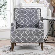 Gray mix fabric upholstery traditional style wide armchair by La Spezia additional picture 3