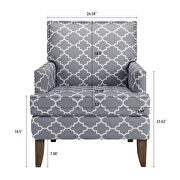 Gray mix fabric upholstery traditional style wide armchair by La Spezia additional picture 8