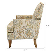 Beige yellow fabric upholstery traditional style wide armchair by La Spezia additional picture 6