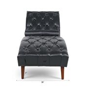 Black pu upholstery chaise lounge by La Spezia additional picture 3