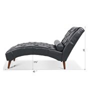Black pu upholstery chaise lounge by La Spezia additional picture 4