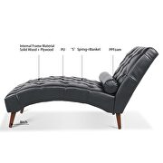 Black pu upholstery chaise lounge by La Spezia additional picture 5