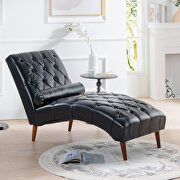 Black pu upholstery chaise lounge by La Spezia additional picture 9