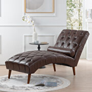 Dark brown pu upholstery chaise lounge by La Spezia additional picture 4