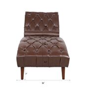 Dark brown pu upholstery chaise lounge by La Spezia additional picture 8