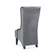 Gray fabric wing back chair by La Spezia additional picture 2