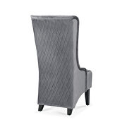 Gray fabric wing back chair by La Spezia additional picture 7