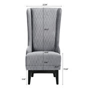 Gray fabric wing back chair by La Spezia additional picture 8