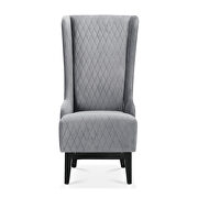 Gray fabric wing back chair by La Spezia additional picture 9