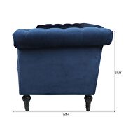 Blue fabric traditional square arm 3 seater sofa by La Spezia additional picture 14