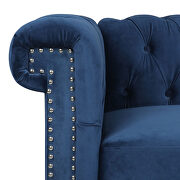 Blue fabric traditional square arm 3 seater sofa by La Spezia additional picture 6