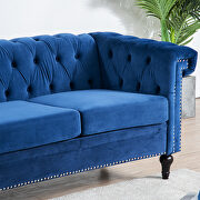 Blue fabric traditional square arm 3 seater sofa by La Spezia additional picture 9