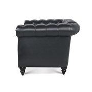 Black finish top-quality leather chair by La Spezia additional picture 2