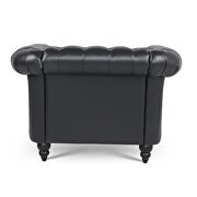 Black finish top-quality leather chair by La Spezia additional picture 3