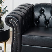Black finish top-quality leather chair by La Spezia additional picture 7